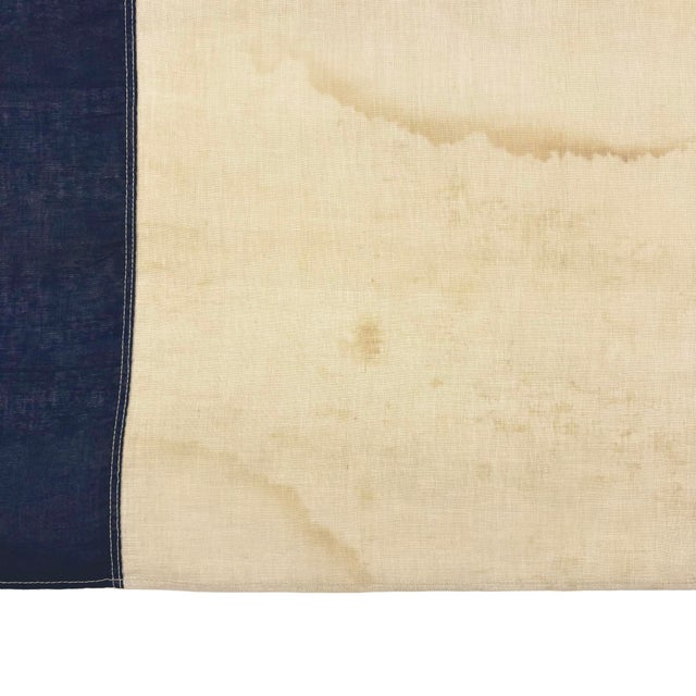 French Cotton Flag Sewn From Vintage Textiles For Sale - Image 4 of 5