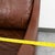 Mid Century Danish Modern Sofa Couch Brown Leather 2 Seat Settee Vintage Denmark For Sale - Image 10 of 11