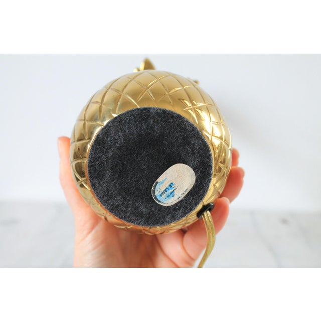 Metal Vintage Brass Pineapple Table Lamp For Sale - Image 7 of 8