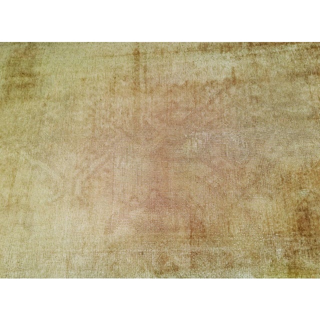 Brown Antique Turkish Oushak Runner, Hand-Knotted Wool, Taupe, Early 1900s, 4' x 13' For Sale - Image 8 of 11