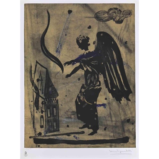 Contemporary Luca Pignatelli, Olympic Flame, Lithograph, 2008 For Sale - Image 3 of 3