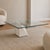 1980s 1980s Postmodern Glass Coffee Table With Travertine Base For Sale - Image 5 of 18