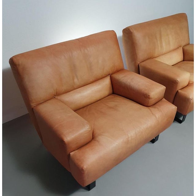 Thick Saddle Leather Love Seats from Machalke, Set of 2 For Sale - Image 14 of 14