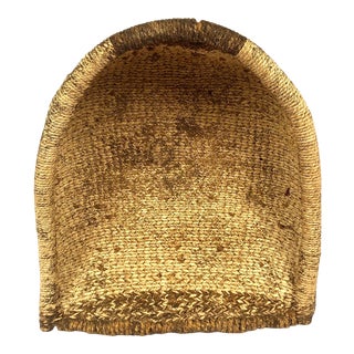 Late 1800s Handcrafted Korean Horseshoe Shape Rice Basket For Sale