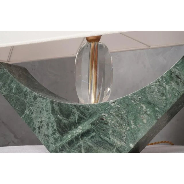 Indian Green Marble and Murano Glass Table Lamp, 2000s For Sale - Image 6 of 10