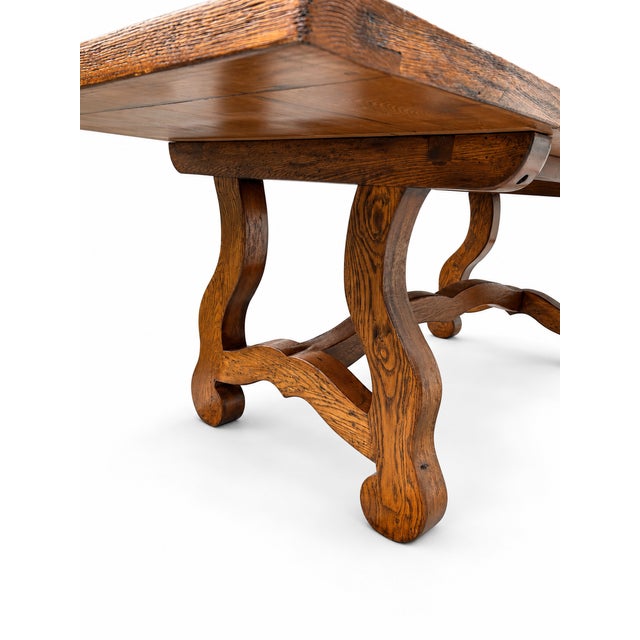 1920s Spanish White Oak Dining Table, Circa 1920–1940 For Sale - Image 5 of 9