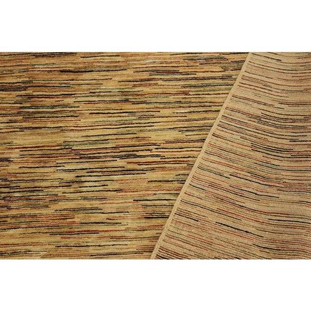 Tan Bohemian Gabbeh Tan/Black Wool Rug - 4'0'' X 5'9'' For Sale - Image 8 of 10