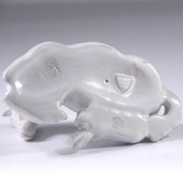 Cream Danish Figure of Lying Horse from Michael Andersen & Son, 1960s For Sale - Image 8 of 9