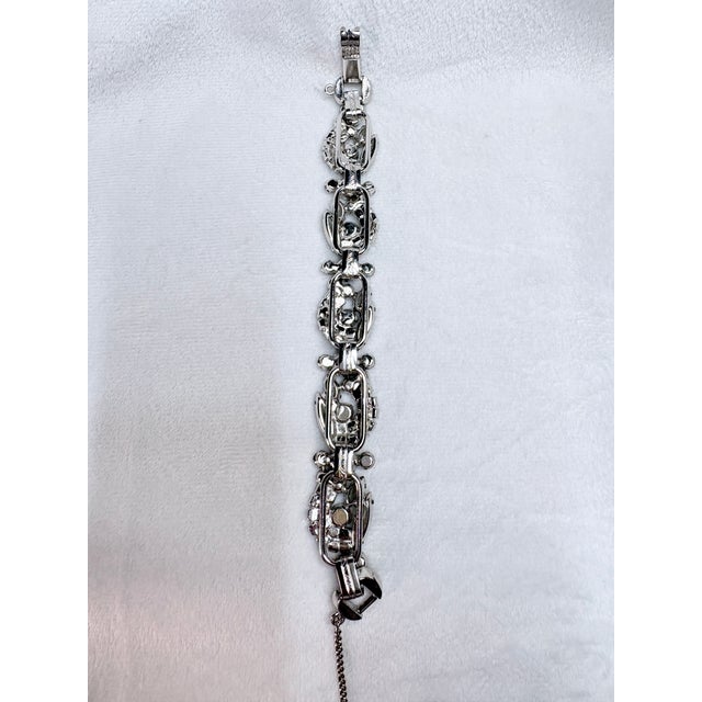 Vintage Juliana D&e Clear & Smoky Topaz Rhinestone Necklace and Bracelet Set, Attributed For Sale In Salt Lake City - Image 6 of 16