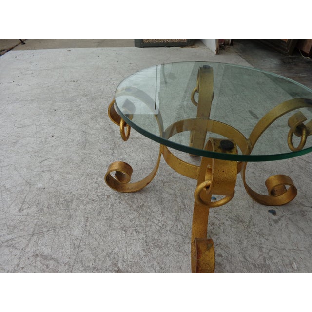 Italian Gilt Wrought Iron Side Tables - A Pair For Sale In Houston - Image 6 of 12