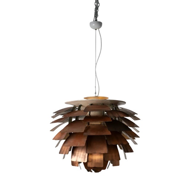 Large Copper Artichoke Light by Poul Henningsen for Louis Poulsen, 1950s For Sale