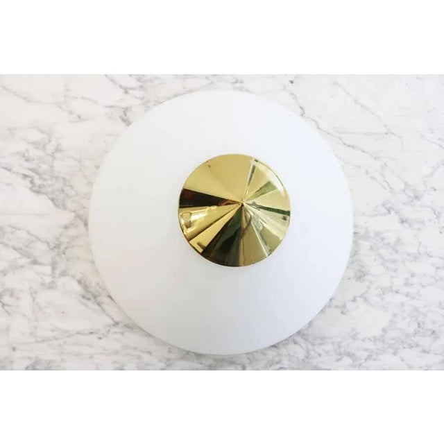 Space Age Cone Lamp in Glass and Brass from Limburg For Sale - Image 3 of 7