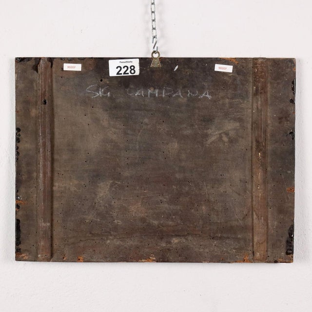 Italian Artist, Daniel in the Lions' Den, 19th Century, Oil on Board For Sale - Image 9 of 10