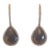 Diamond Halo Set Faceted Smokey Topaz Rose Gold 14k Earrings, A Pair For Sale