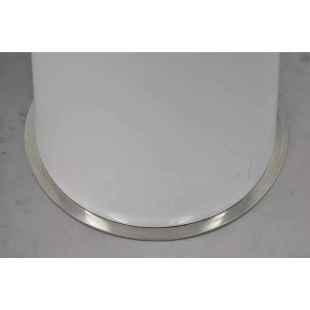 Megaron Modern Magic Mushroom White Bistro Tall Modernist Side Tables - a Pair For Sale - Image 11 of 12