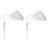 Mid-Century Modern White Anthony Wall Lamps by Serge Mouille, Set of 2 For Sale - Image 6 of 6
