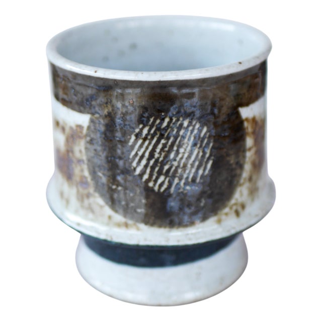 Mid-Century Modernist Ceramic Vase by Inger Persson for Rörstrand, Sweden, 1970s For Sale