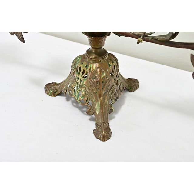 Late 19th Century French 19th Century Brass Altar Candelabra For Sale - Image 5 of 11