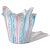 Mid-Century Modern Murano Fratelli Toso Vintage Pink White Blue Italian Art Glass Decorative Fazzoletto Flower Vase For Sale - Image 3 of 8
