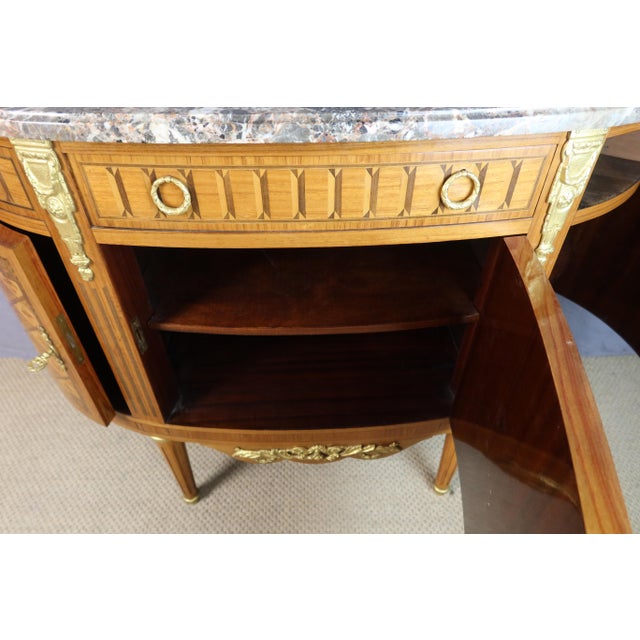 Wood Vintage Half Moon Dresser, 1940s For Sale - Image 7 of 14