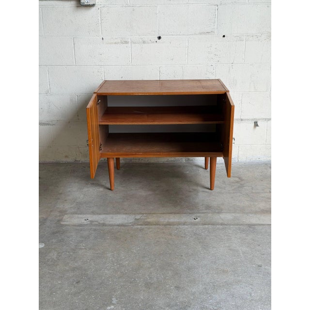 Denka Teak Cabinet Wooden Small Storage Small Denmark 1970s For Sale - Image 4 of 8