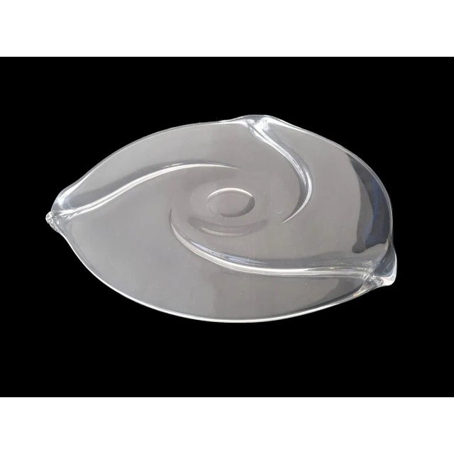 1960s Val St. Lambert Romy Lead Crystal Serving Platter, Signed For Sale In Miami - Image 6 of 12