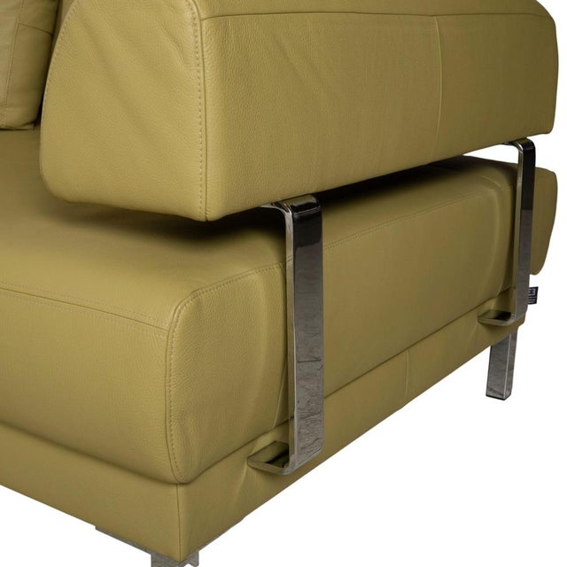 Leather Brand Face Corner Sofa in Green with Electric Function from Ewald Schillig For Sale - Image 5 of 18
