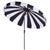 Metal Buti 9 Ft Crank Umbrella, Navy Cabana Stripe/Brown Pole For Sale - Image 7 of 9