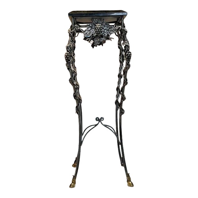 1980s Maitland Smith Ltd Side Table Tessellated Stone and Bronze For Sale