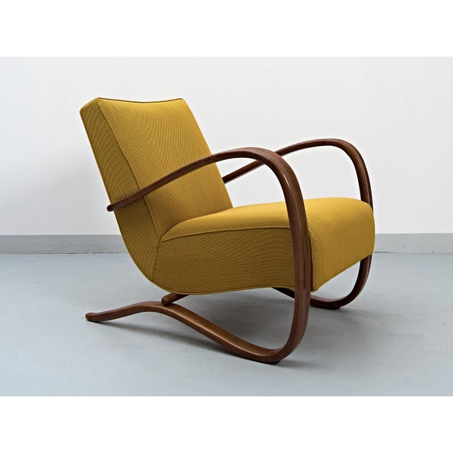 Fabric H-269 Kvadrat Armchair from Jindrich Halabala, 1940s For Sale - Image 18 of 18