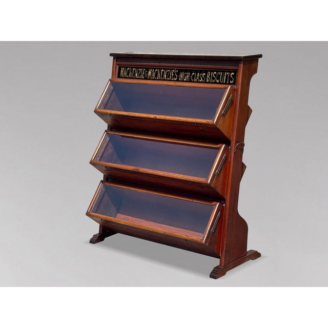 Antique Mackenzies Biscuits Display Cabinet in Mahogany, 1880 For Sale - Image 12 of 12