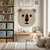 Hand Tufted Bear Wall Rug for Children's Room – Handmade Wool Rug Wall Hanging | Size 2'x2' For Sale - Image 10 of 11