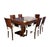 French Art Deco Dining Room Set in Mahogany, 1930s, Set of 7 For Sale - Image 13 of 13
