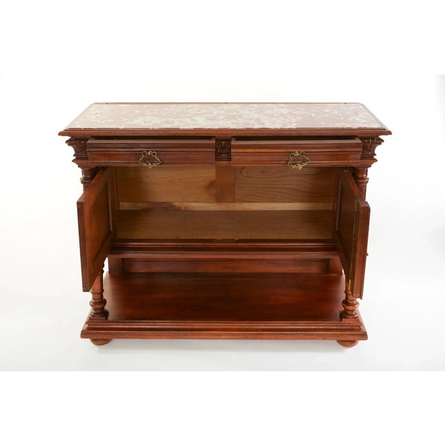 19th Century 19th Century French Carved Oak Server Sideboard For Sale - Image 5 of 13