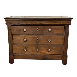 19th Century Restoration Chest of Drawers in Chestnut For Sale