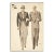 1937 Men's Tailoring Fashion Lithograph, Matted For Sale