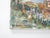 Late 20th century heavy impasto oil on canvas painting of European fishing harbor with boats. Signed illegibly lower left...
