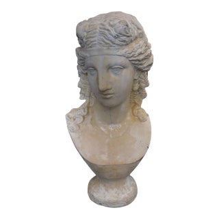 Vintage Italian Stone Ariadne Sculpture Bust For Sale