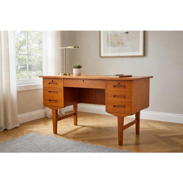 Vintage Danish Teak Desk, 1960s For Sale - Image 14 of 14