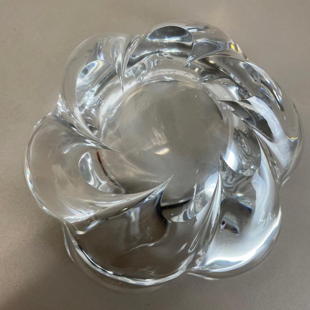 Large Floral Glass Shell Ashtray from Orrefors, Sweden, 1970s For Sale - Image 15 of 17