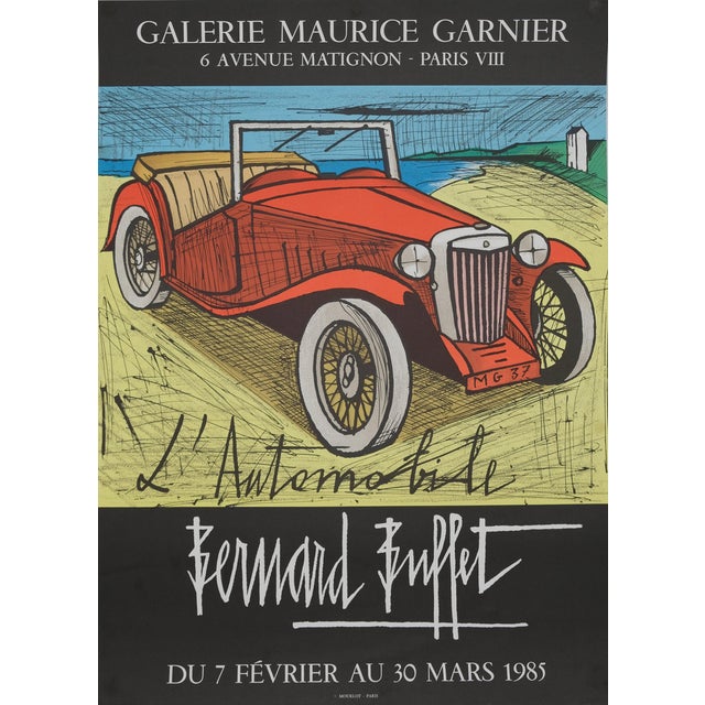 L'Automobile Lithograph Poster after Bernard Buffet For Sale