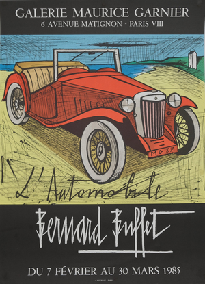 L'Automobile Lithograph Poster after Bernard Buffet