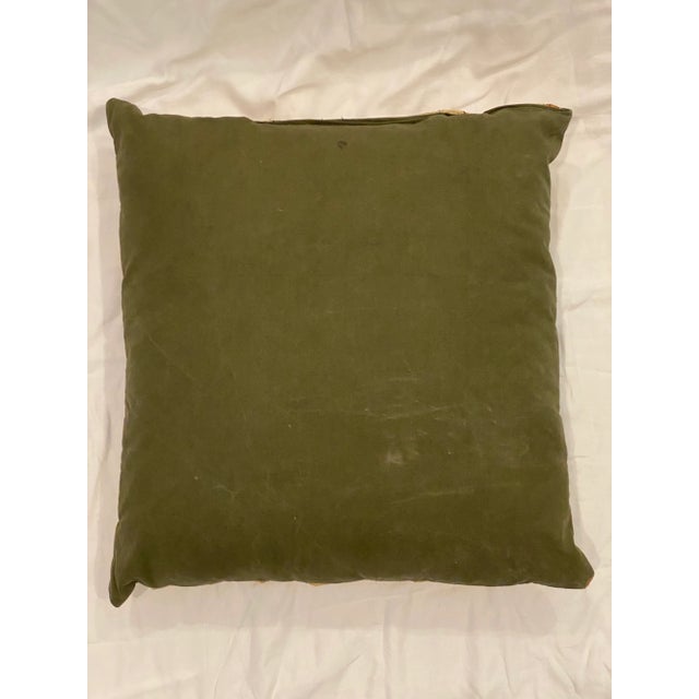 Tribal Throw Pillow Made from 19th Century Kuba Textile For Sale - Image 3 of 8