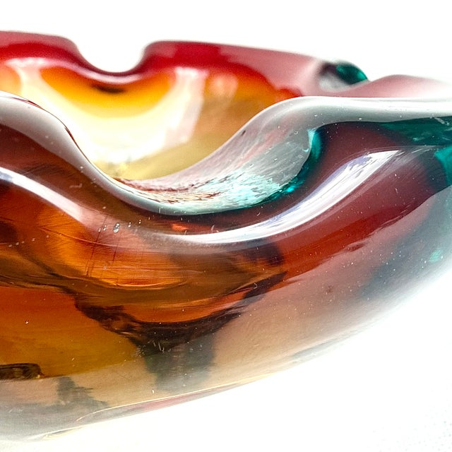 Glass Vintage Murano Glass Ashtray, 1970s For Sale - Image 7 of 11