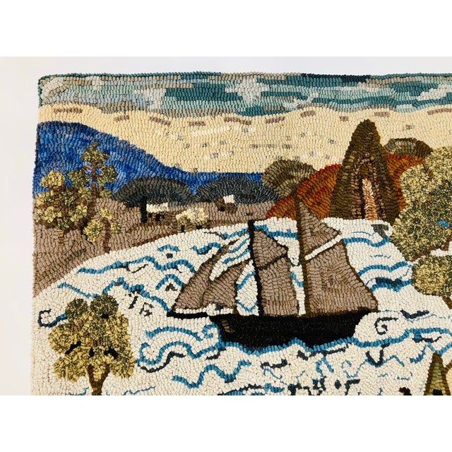 American Folk Art Rug Signed Carol Weatherman For Sale - Image 11 of 11