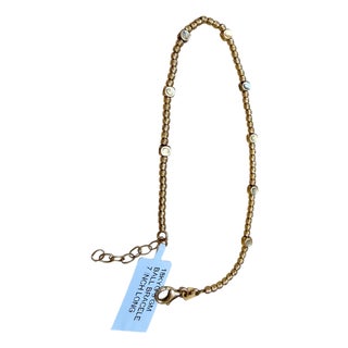 Delicate Ball Bracelet in 18 Karat Yellow Gold 5.0 Gm, 7 Inch Long For Sale