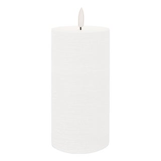 FIA Wick White Pillar Candle (Set of 2) For Sale
