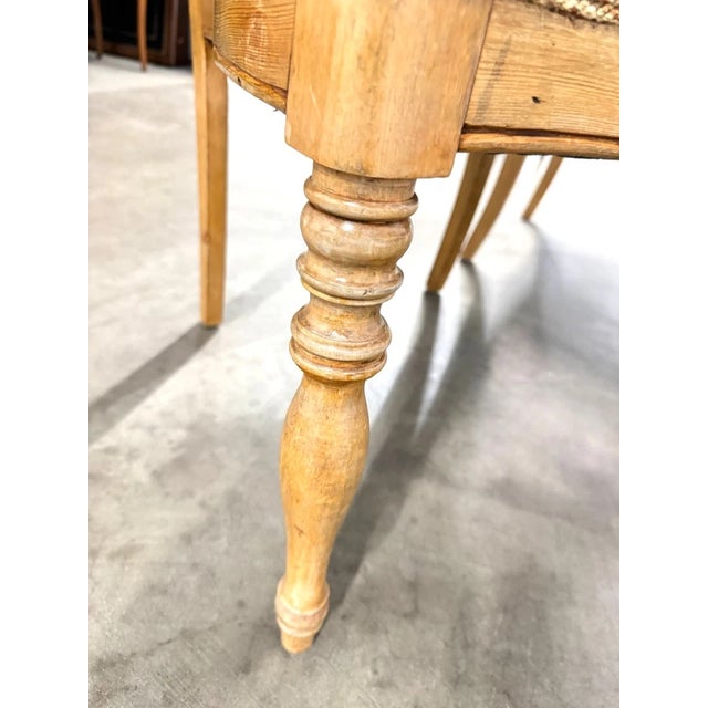 Antique Carved Wood Polka Dot Seat Armchairs - A Pair For Sale - Image 14 of 18