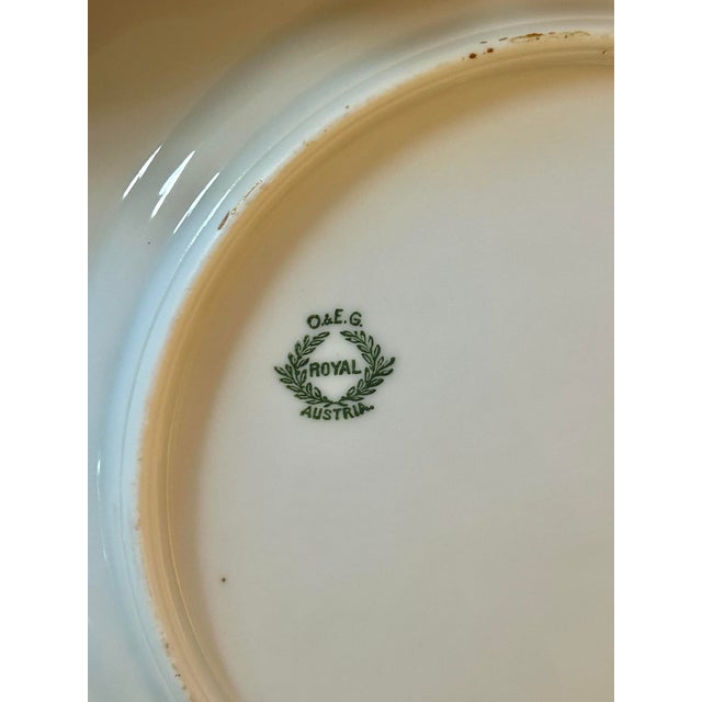 Antique O & E Gutherz Royal Austria Hand Painted Fish Dinnerware Circa 1899-1918 - A Set of 10 Pieces For Sale - Image 18 of 18