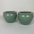 Pair of lovely, small cracked celadon fishbowls. These fishbowls are perfect for orchids or small plants. There is not a...